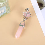 Rose Quartz Hexagon Charms Pendant for Reiki Healing
