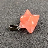 Hexagram Rose Quartz Pendant Tiger's Eye Crystal Necklace Making