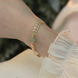 High Hetian Jade Bead Bracelet Vintage French Lovely Ladies Gift