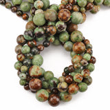 High Green Opal Round Spacer Beads 6-10mm 15 Inches