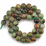 High Green Opal Round Spacer Beads 6-10mm 15 Inches