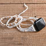 Howlite Smart Watch Strap 5X Wrap Vegan Rope Wristband Bracelet