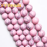 Howlite Turquoise Stone Beads 4mm-12mm Round Loose Beads for Jewelry Making