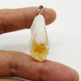 Citrine Pendants Charms Crystal Pendant for Jewelry Making DIY Necklace 6pcs