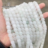 Natural Stone Ice Green Jade Drum Barrel Shape Beads 9*10mm