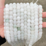 Natural Stone Ice Green Jade Drum Barrel Shape Beads 9*10mm