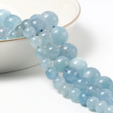 Aquamarine Loose Beads for Jewelry Making 6 8 10mm 15''