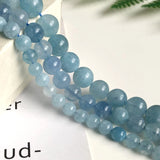 Aquamarine Loose Beads for Jewelry Making 6 8 10mm 15''