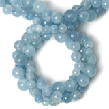 Aquamarine Loose Beads for Jewelry Making 6 8 10mm 15''