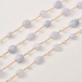 Natural Stone Pearl Copper Bead Chain 2pcs/lot DIY Necklace Bracelet