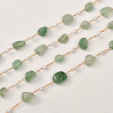 Natural Stone Pearl Copper Bead Chain 2pcs/lot DIY Necklace Bracelet