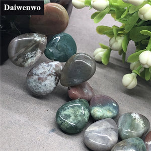 Natural Stone Agate Water Drop Shape DIY Pendant Earring Jewelry