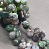 Natural Stone Agate Water Drop Shape DIY Pendant Earring Jewelry
