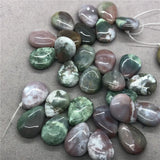 Natural Stone Agate Water Drop Shape DIY Pendant Earring Jewelry