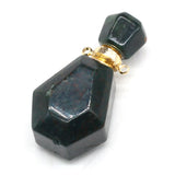 Indian Agate Perfume Bottle Pendant for Jewelry Making