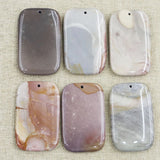 Indian Agate Square Pendant Necklace Charms DIY Jewelry 6Pcs