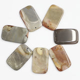 Indian Agate Square Pendant Necklace Charms DIY Jewelry 6Pcs