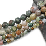 Indian Agates Round Loose Spacer Beads 4-12mm