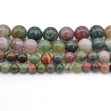 Indian Agates Round Loose Spacer Beads 4-12mm