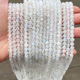 Indian Light Moonstone Spot Beads Round Loose Spacer 6 8mm