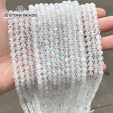 Indian Light Moonstone Spot Beads Round Loose Spacer 6 8mm