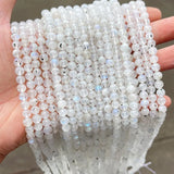 Indian Light Moonstone Spot Beads Round Loose Spacer 6 8mm