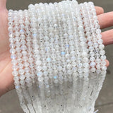 Indian Light Moonstone Spot Beads Round Loose Spacer 6 8mm