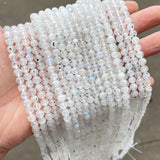 Indian Light Moonstone Spot Beads Round Loose Spacer 6 8mm