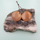 Indonesian Coral Round Earrings For Women 25x4mm