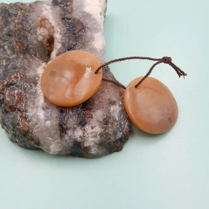 Indonesian Coral Round Earrings For Women 25x4mm