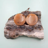 Indonesian Coral Round Earrings For Women 25x4mm