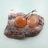Indonesian Coral Round Earrings For Women 25x4mm
