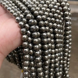 Iron Pyrite Bead Round Loose Spacer Beads 4 6 8 10MM for Jewelry Making