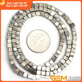 Iron Pyrite Cube Beads 15 inch Strand 6mm 8mm 10mm