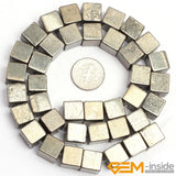 Iron Pyrite Cube Beads 15 inch Strand 6mm 8mm 10mm