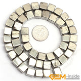 Iron Pyrite Cube Beads 15 inch Strand 6mm 8mm 10mm