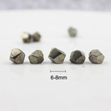 Iron Pyrite Round Loose Beads 7x8MM (Sell By Strand)