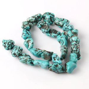Natural Turquoise Nugget Spacer Beads for Jewelry Making 15''