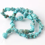 Natural Turquoise Nugget Spacer Beads for Jewelry Making 15''