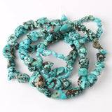 Natural Turquoise Nugget Spacer Beads for Jewelry Making 15''