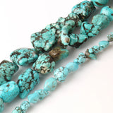 Natural Turquoise Nugget Spacer Beads for Jewelry Making 15''