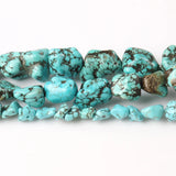 Natural Turquoise Nugget Spacer Beads for Jewelry Making 15''