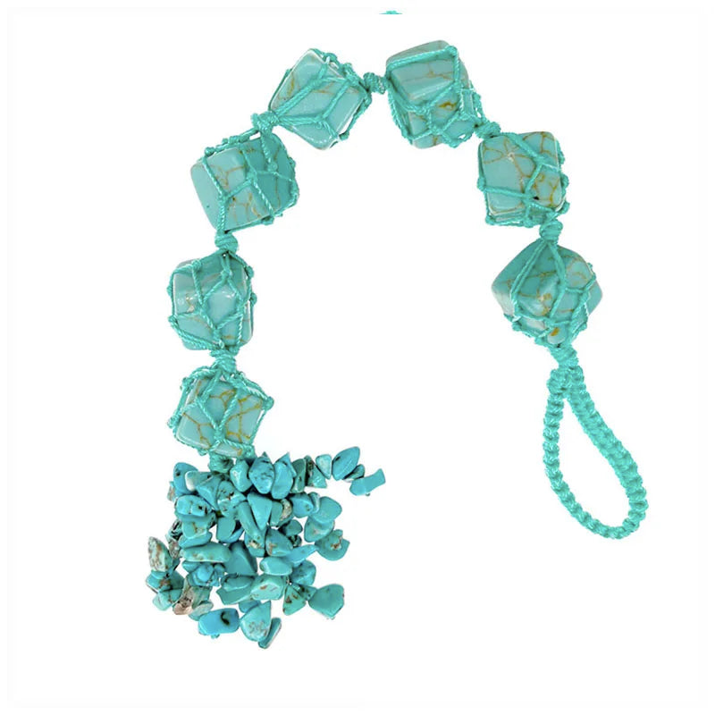 Natural Stone Car Hanging Decoration Tassel Home Wall Decor