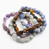 Crystal Agate Shaped Bracelet Healing Bangle Yoga Jewelry