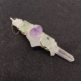 Natural Stone Crystal Pendant 20-100mm Wrap Charm Jewelry