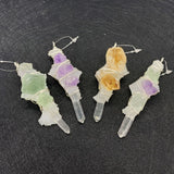 Natural Stone Crystal Pendant 20-100mm Wrap Charm Jewelry