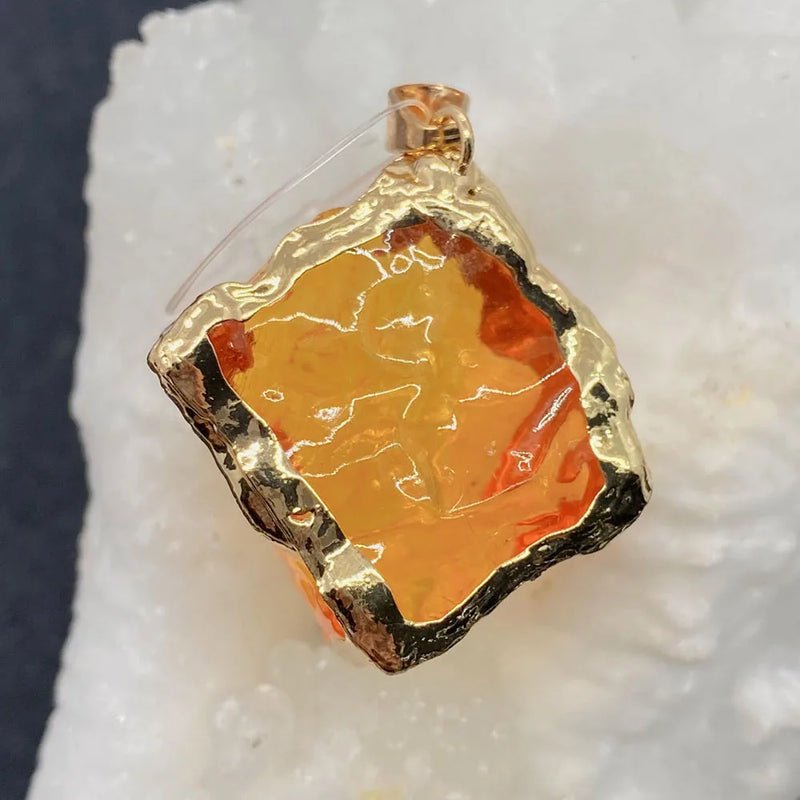 Irregular Cube Crystal Pendant 18-23mm Charm DIY Jewelry Making