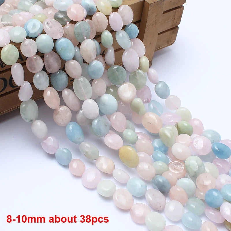 Natural Morganite Irregular Faceted Spacer Beads for Jewelry Making