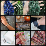 Natural Stone Oval Quartz Chips Beads Jewelry Making DIY Bulk