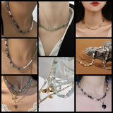Natural Stone Oval Quartz Chips Beads Jewelry Making DIY Bulk